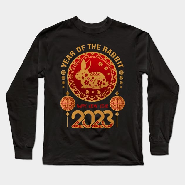 Chinese Zodiac Year of the Rabbit Chinese New Year 2023 Long Sleeve T-Shirt by sufian